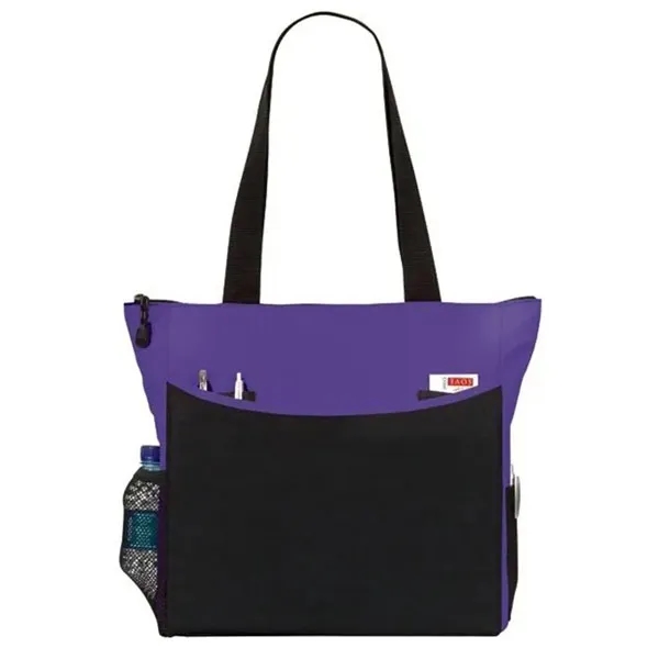 Promotional 600D Polyester Zippered Tradeshow Tote Bag 4