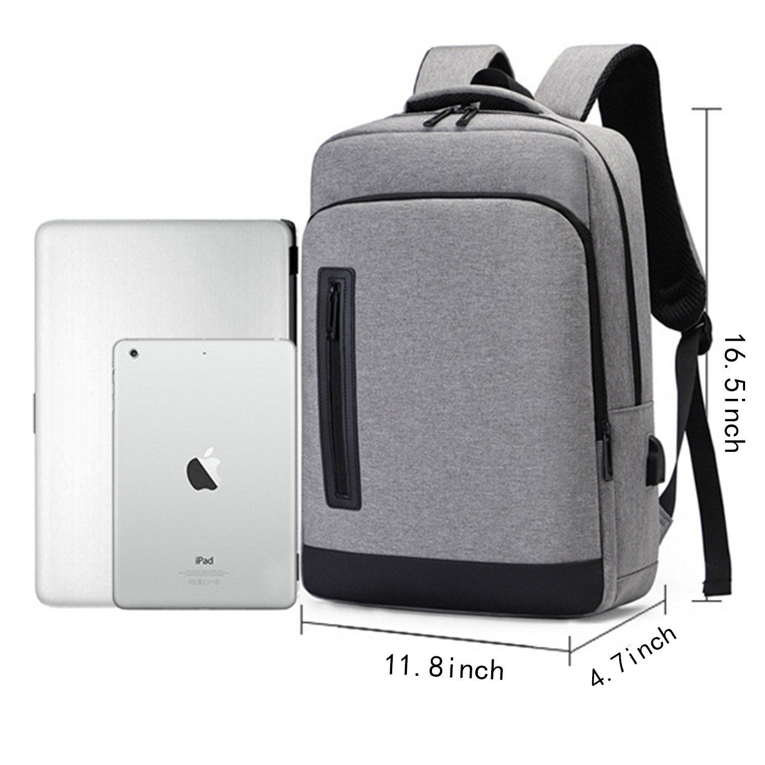 Oxford Travel Laptop Backpack W/ USB Charging Port 5