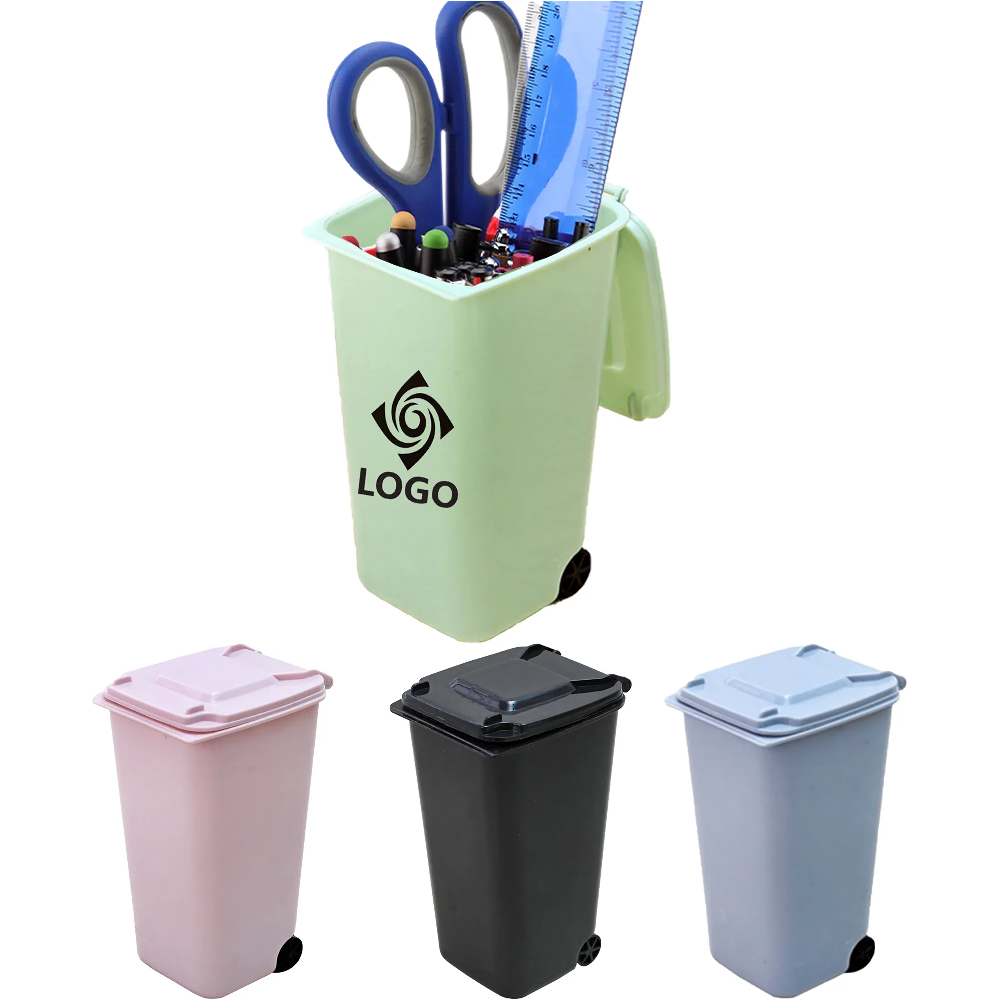Mini Curbside Garbage Trash Bin Pen Holder 7