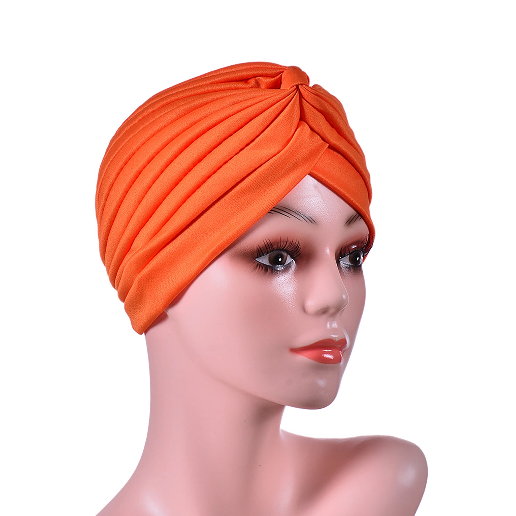 Stretch Turban Head Wrap Polyester Cap India 19