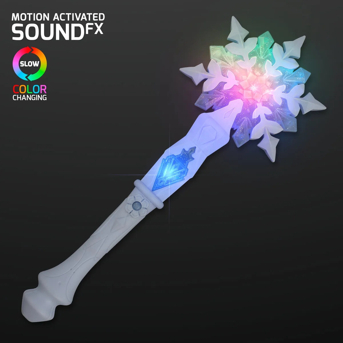 LED Snowflake Wand Toy with Magic Sounds 2