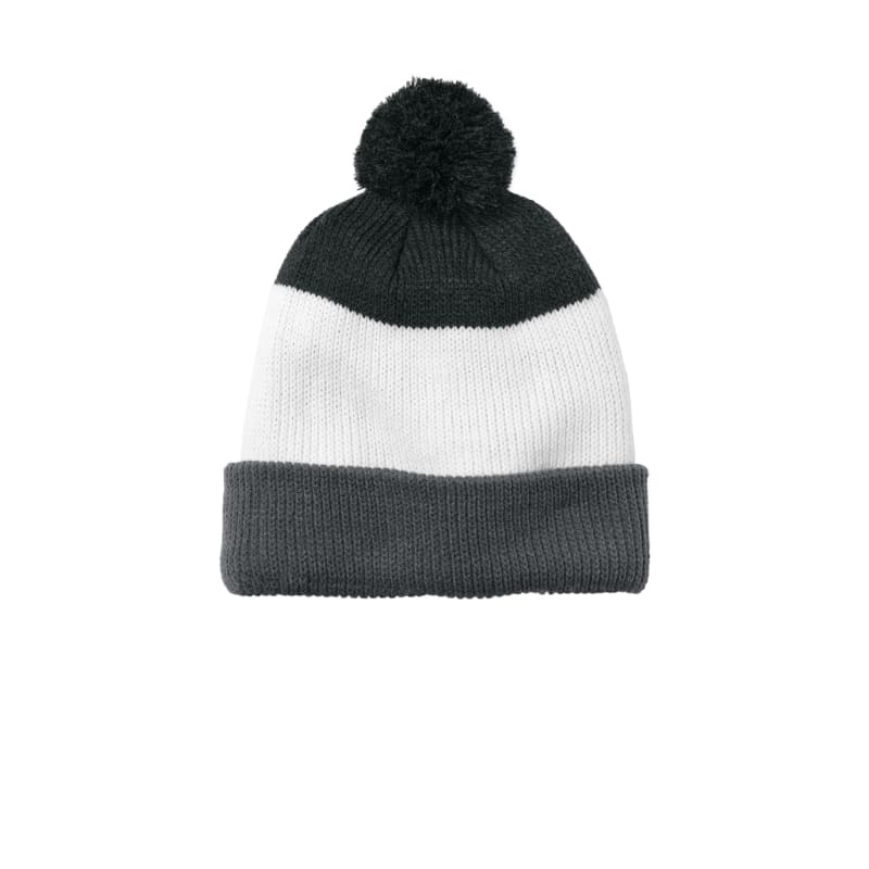 Port Authority Cozy Striped Pom Beanie 4
