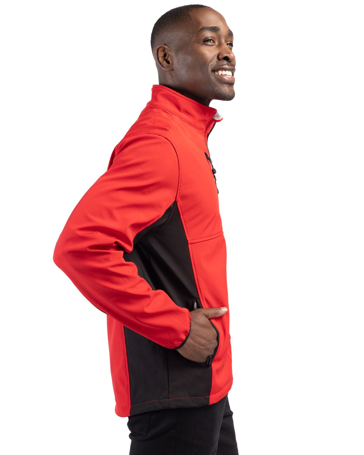 Clique Narvik Recycled Colorblock Stretch Softshell Mens Full Zip Jacket 9