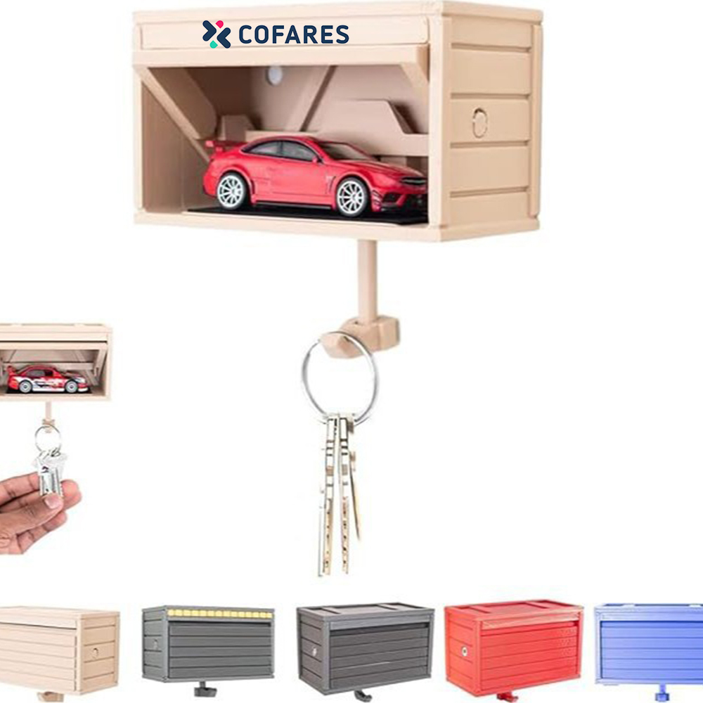Car Garage Key Holder with Opening Door 4