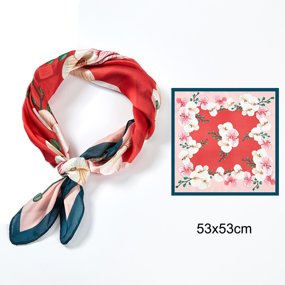 53x53cm Women Satin Silk Scarf Kerchief 2