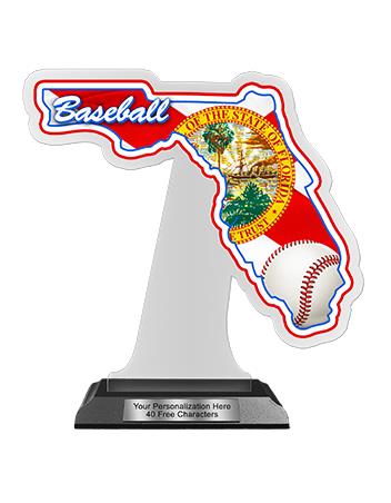 State Acrylic Trophy: 6" Florida Shape (Event type 2