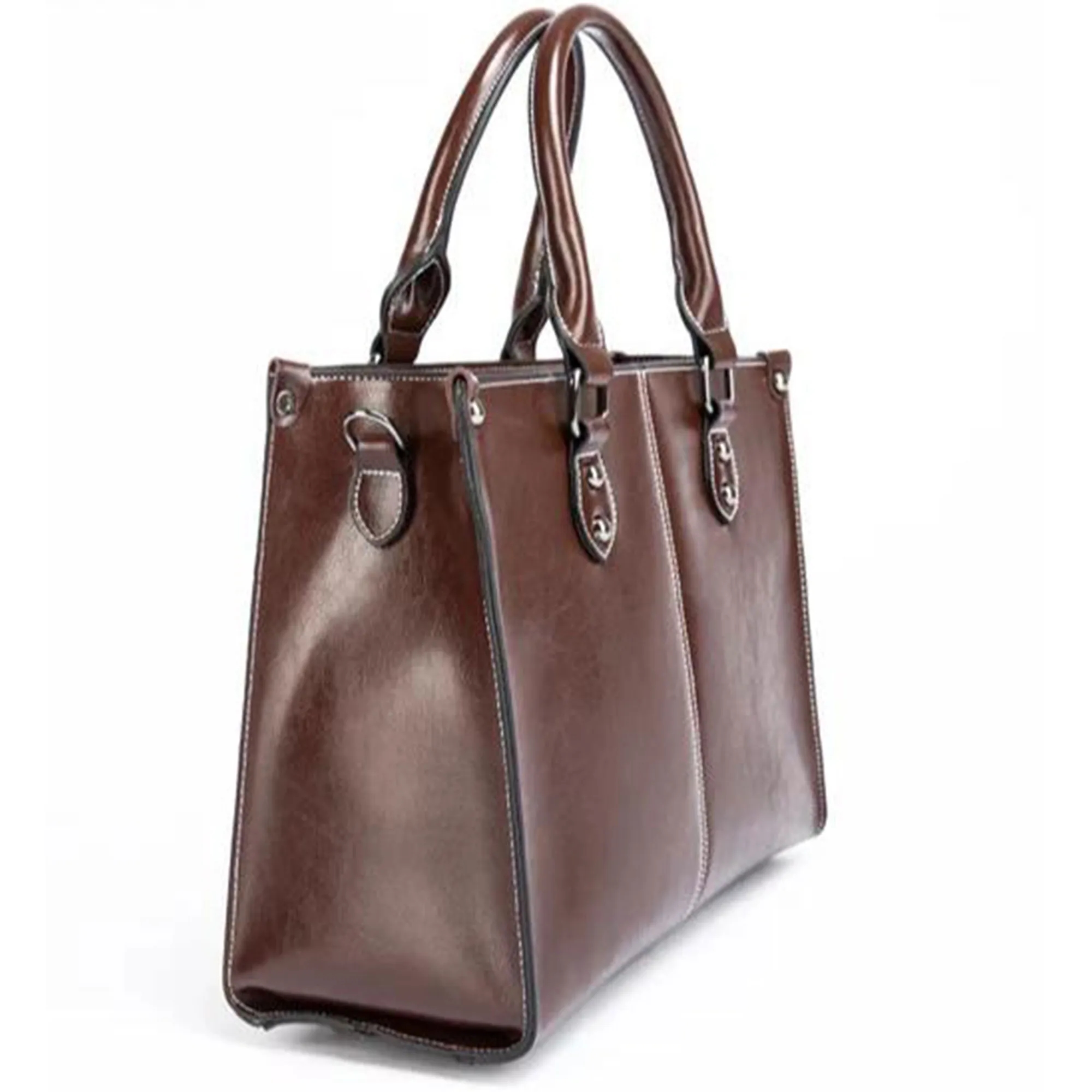 Vintage Vegan Leather Women's Laptop Bag 2