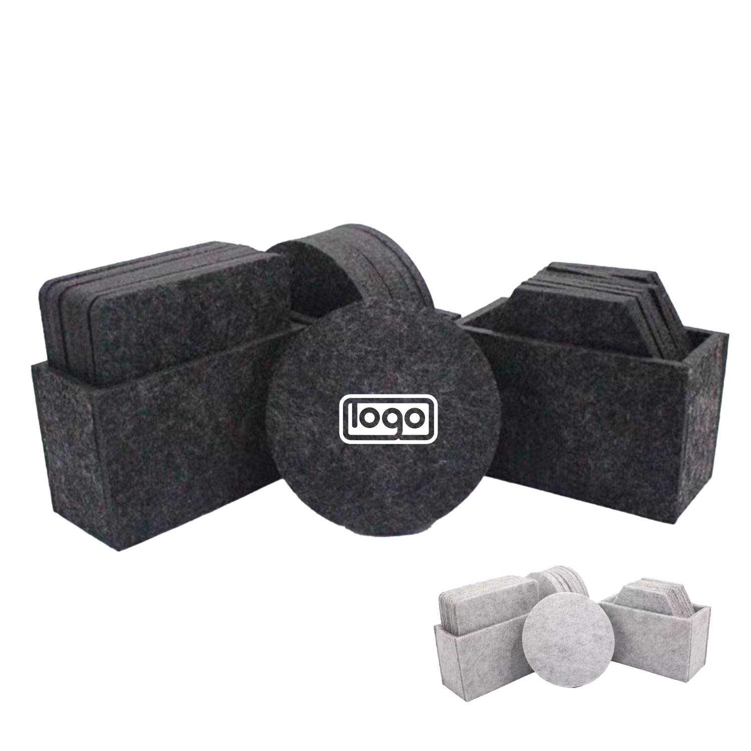 8-piece Felt Drink Coaster Set 2