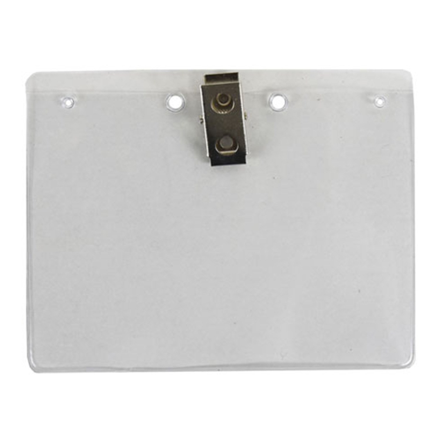 3.5x2.25 inch Horizontal Vinyl Badge Holder With Swivel Clip 1