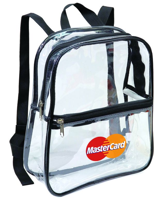 Clear Vinyl Backpack with Black Trim 3