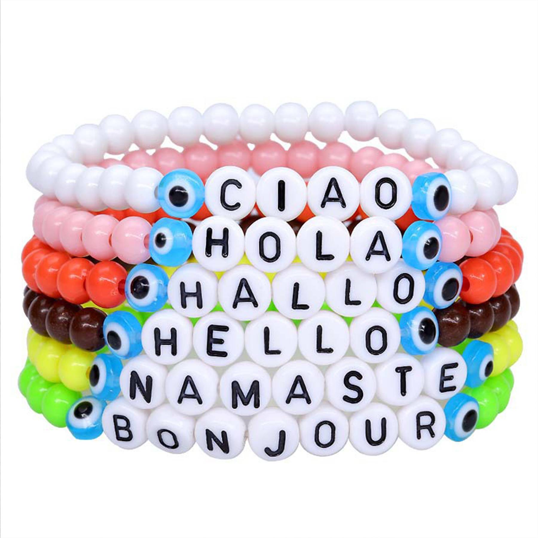 Plastic Handmade fashion letter beaded bracelet 1