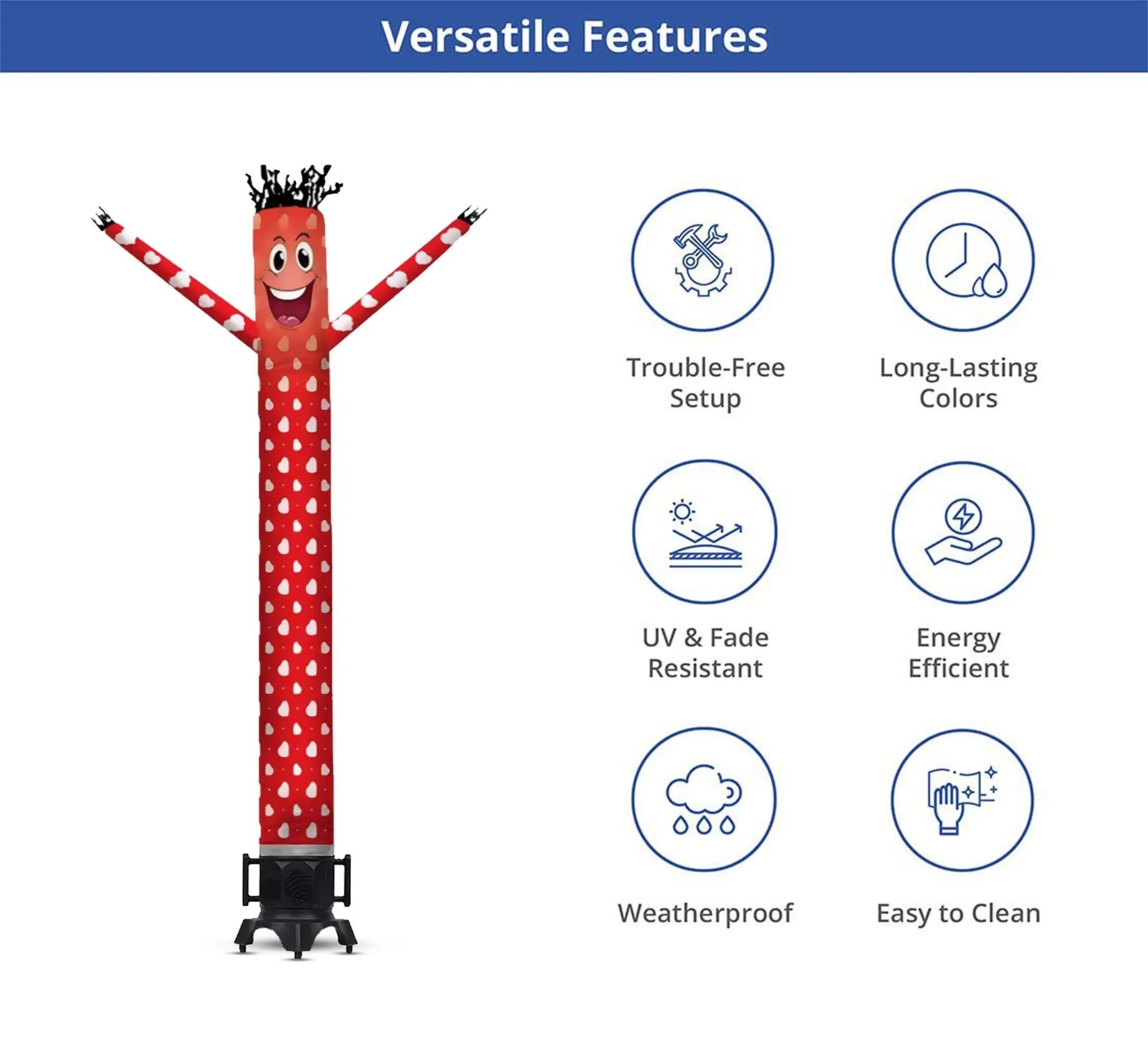Valentine's Day Inflatable Tube Man with Blower 3