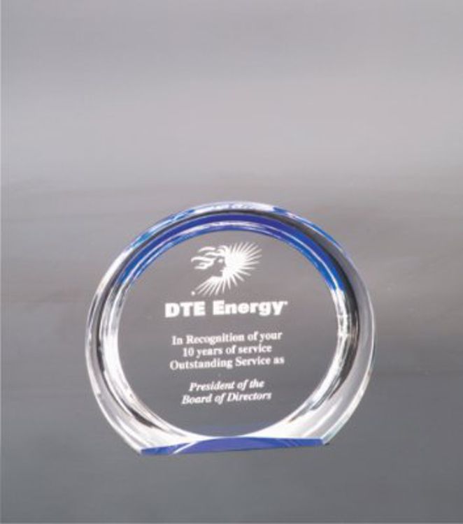 5 3/8" Round Blue Halo Acrylic Award
