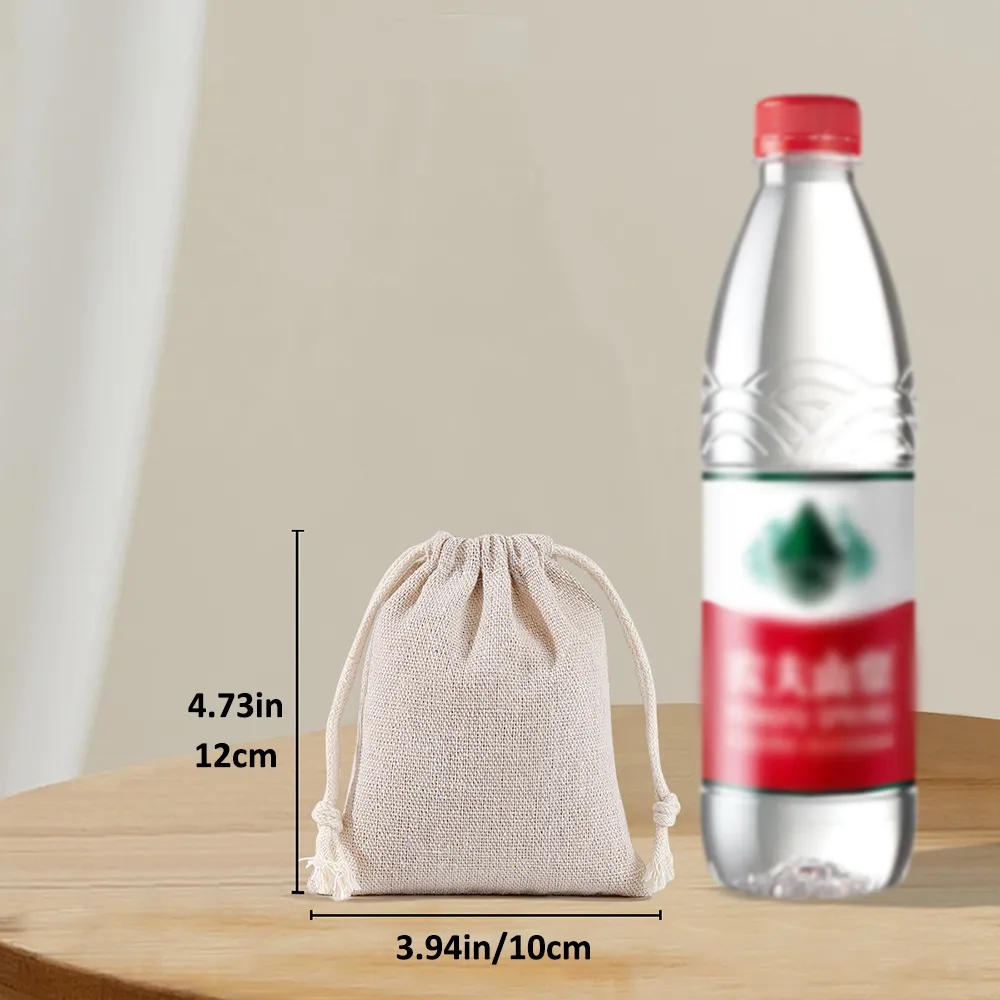 Muslin Cotton Drawstring Bags Reusable Empty Gift Pouch 1