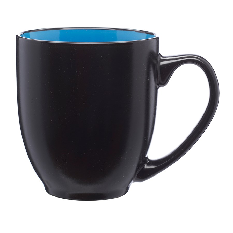 Two-Tone Bistro Style Ceramic Mug, 16 oz.