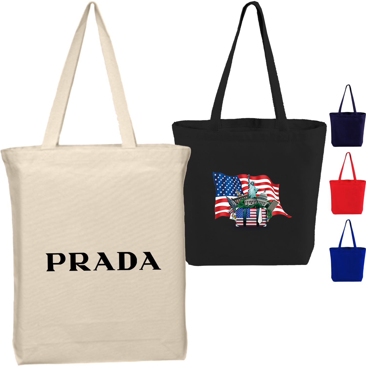 12 Oz. Heavyweight Cotton Canvas Tote Bag W/ Gusset (15" X 16" X 3") 2