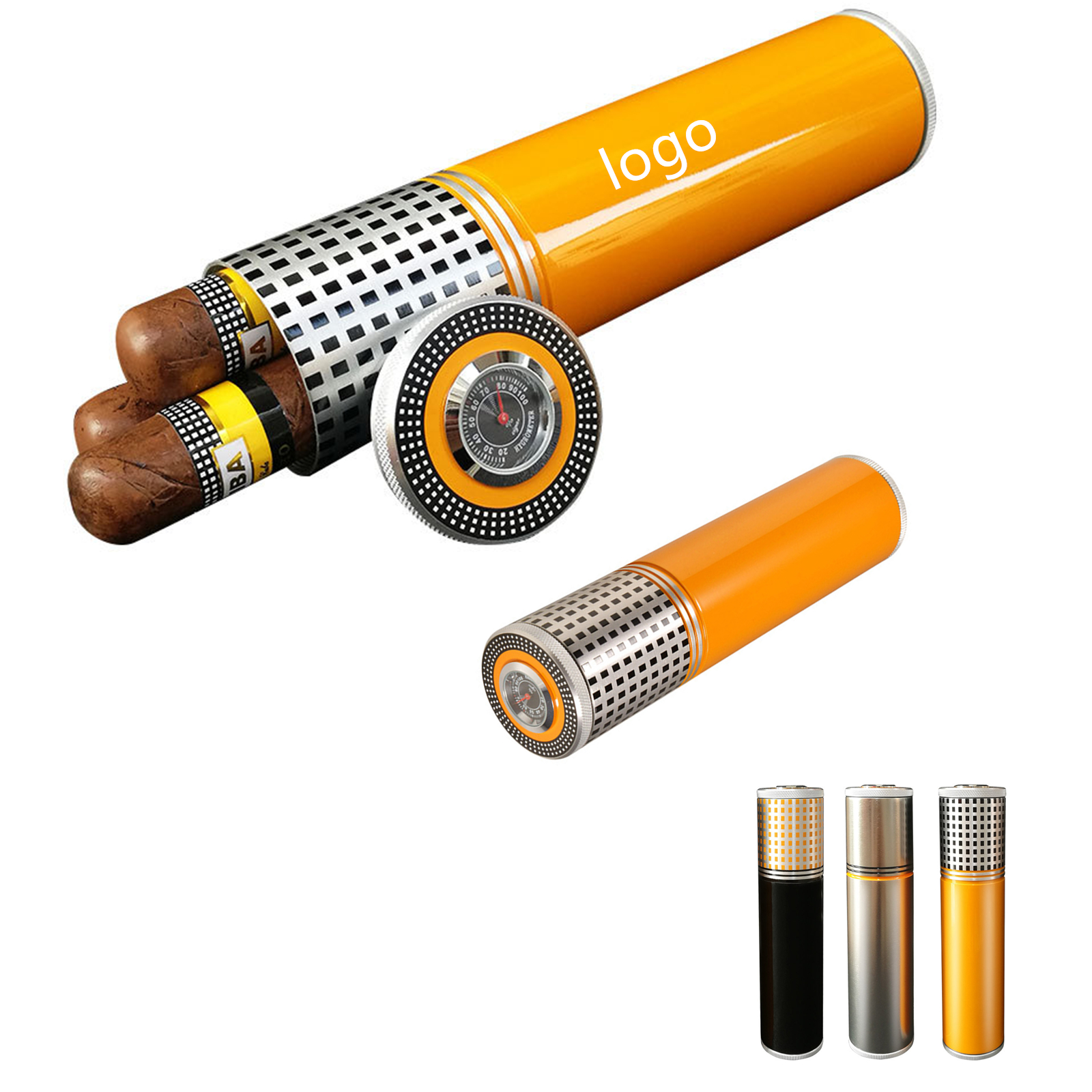 Portable Stainless Steel Cigar Humidor Tube 2