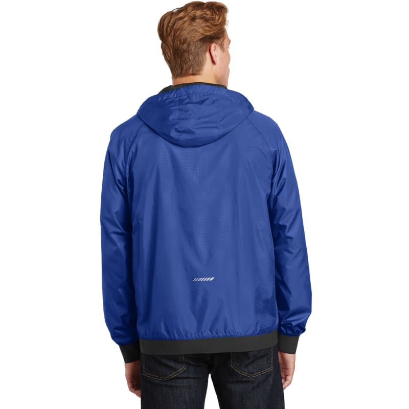 Sport-Tek Embossed Hooded Wind Jacket. 10
