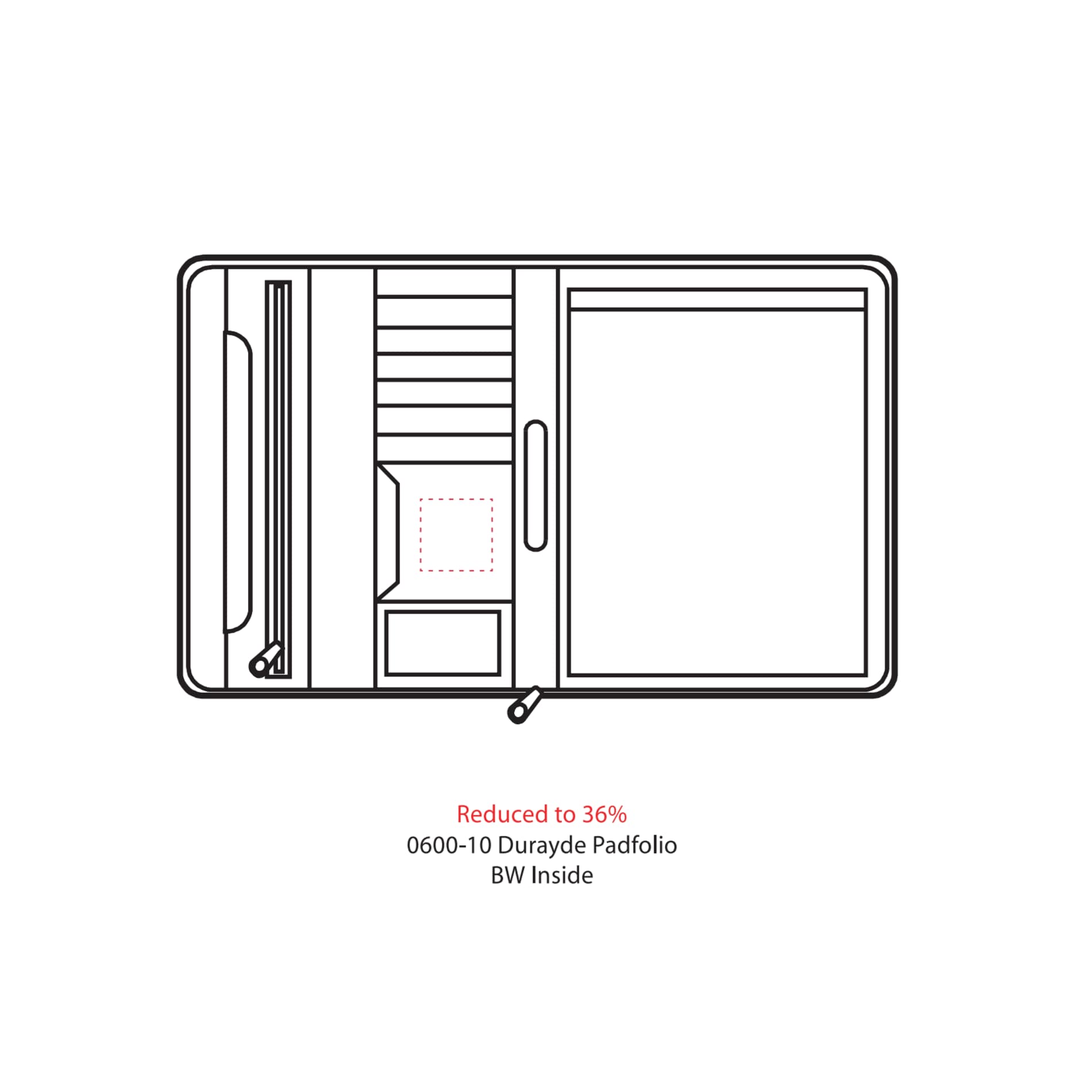 FSC® Mix Executive DuraHyde Zippered Padfolio 134
