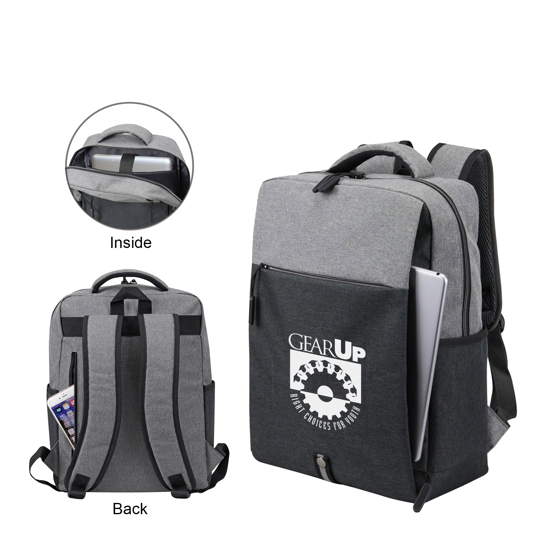 300 Denier Deluxe Two Tone Utility Computer Backpack 1