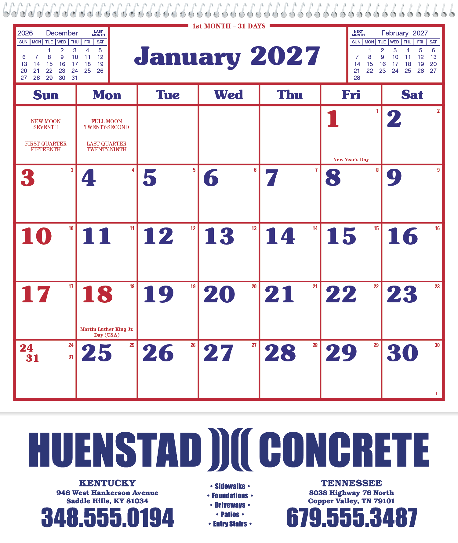 Skinner & Kennedy® Home/Office Appointment Calendar 6