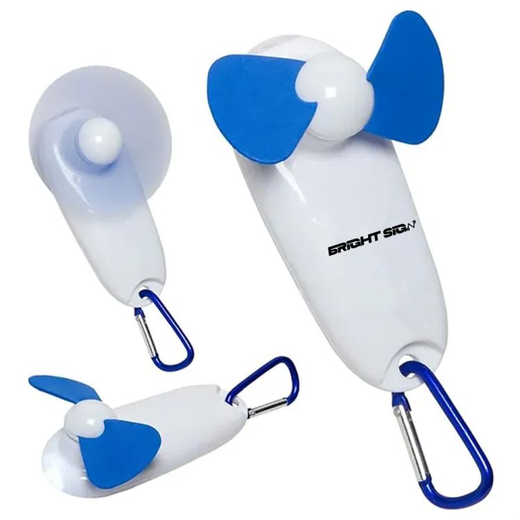 Mini Handheld Fan with LED Flashlight Keychain 2