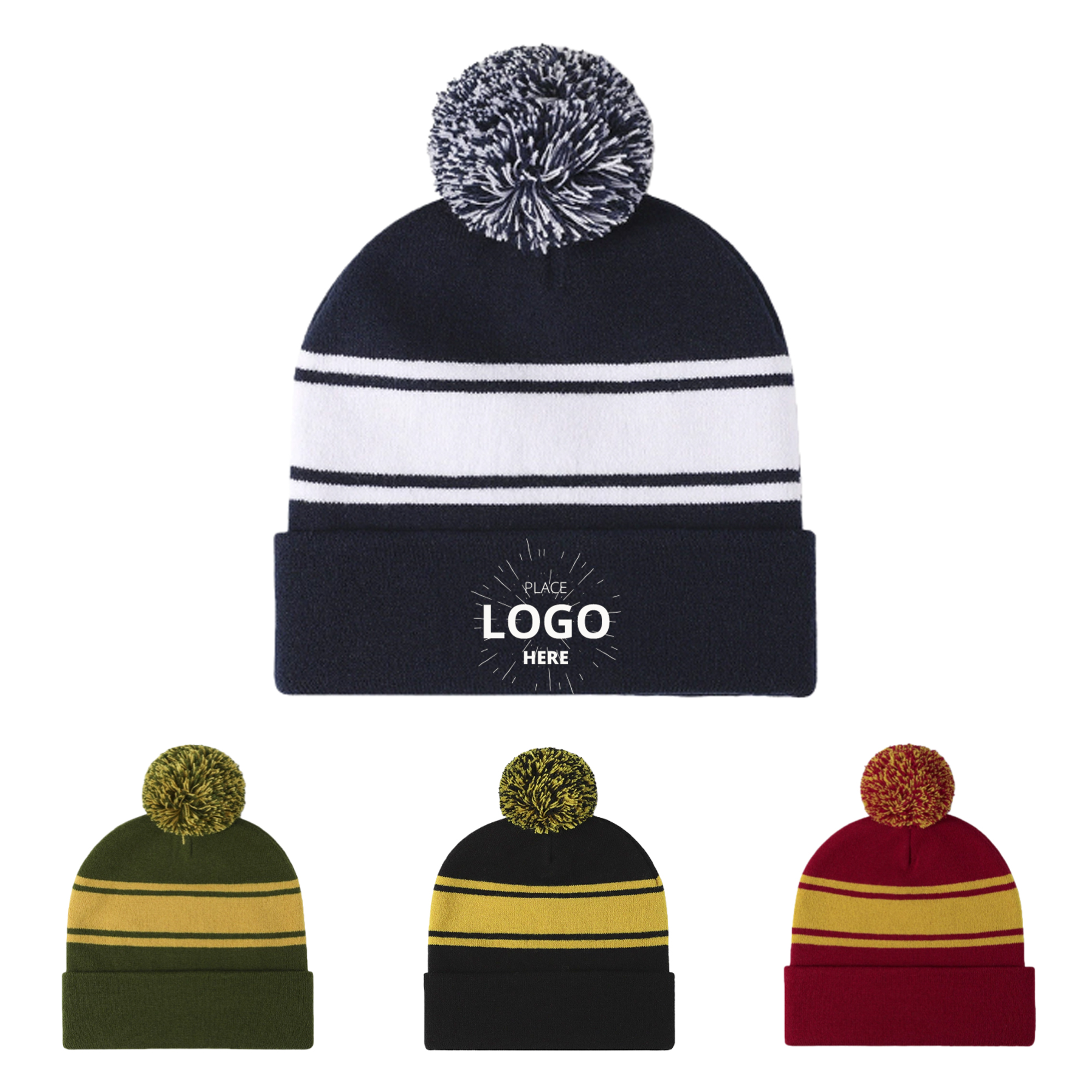 Fluorescent Winter Knit Beanie Hat 1