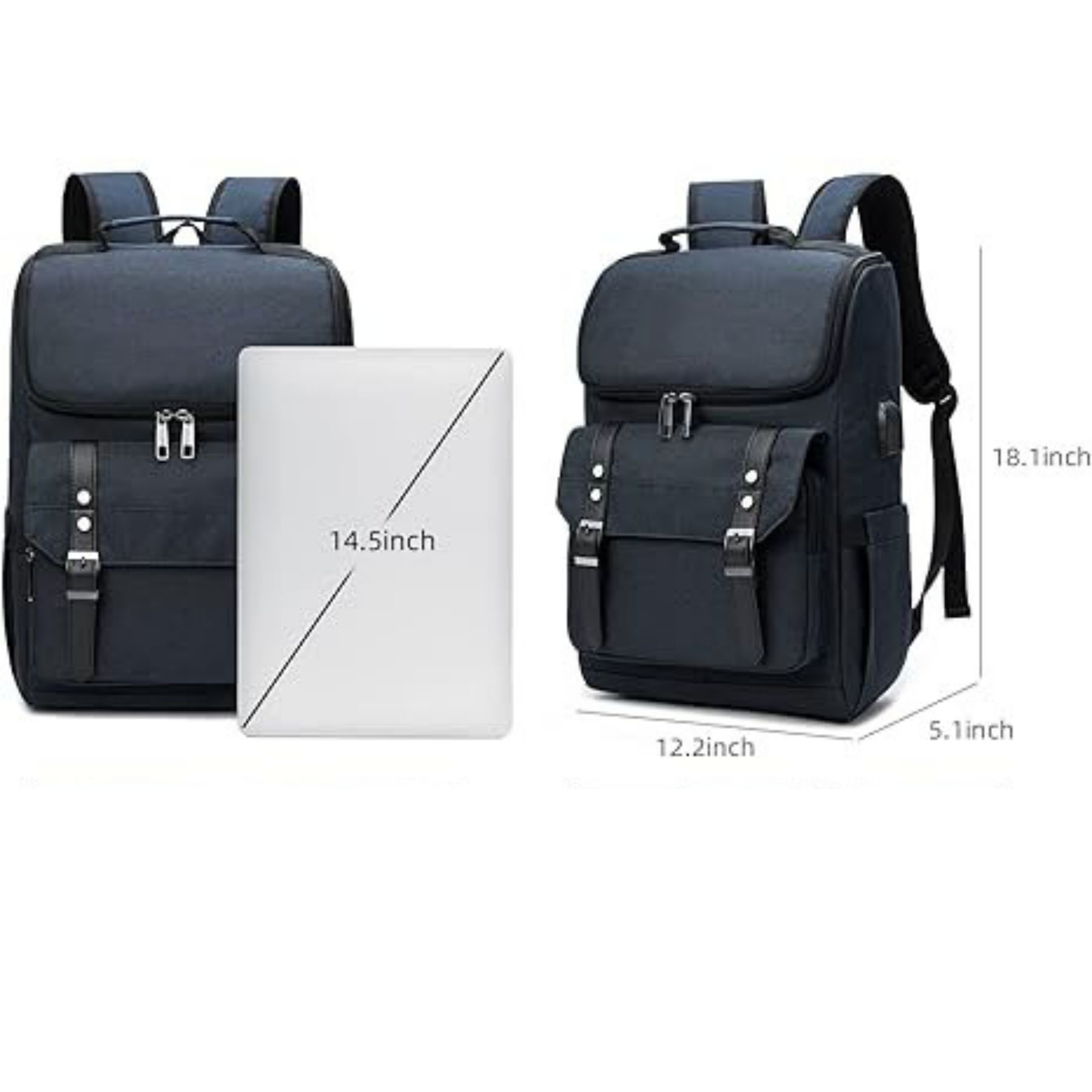 Charging Vintage Laptop Backpack 8