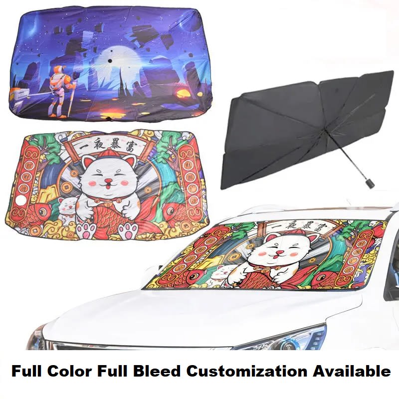 Custom Car Windshield Sunshade Umbrellas 2