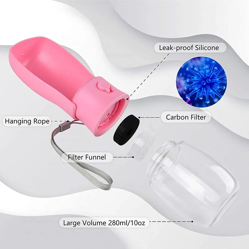 10Oz Folding Dog Water Bottle 2