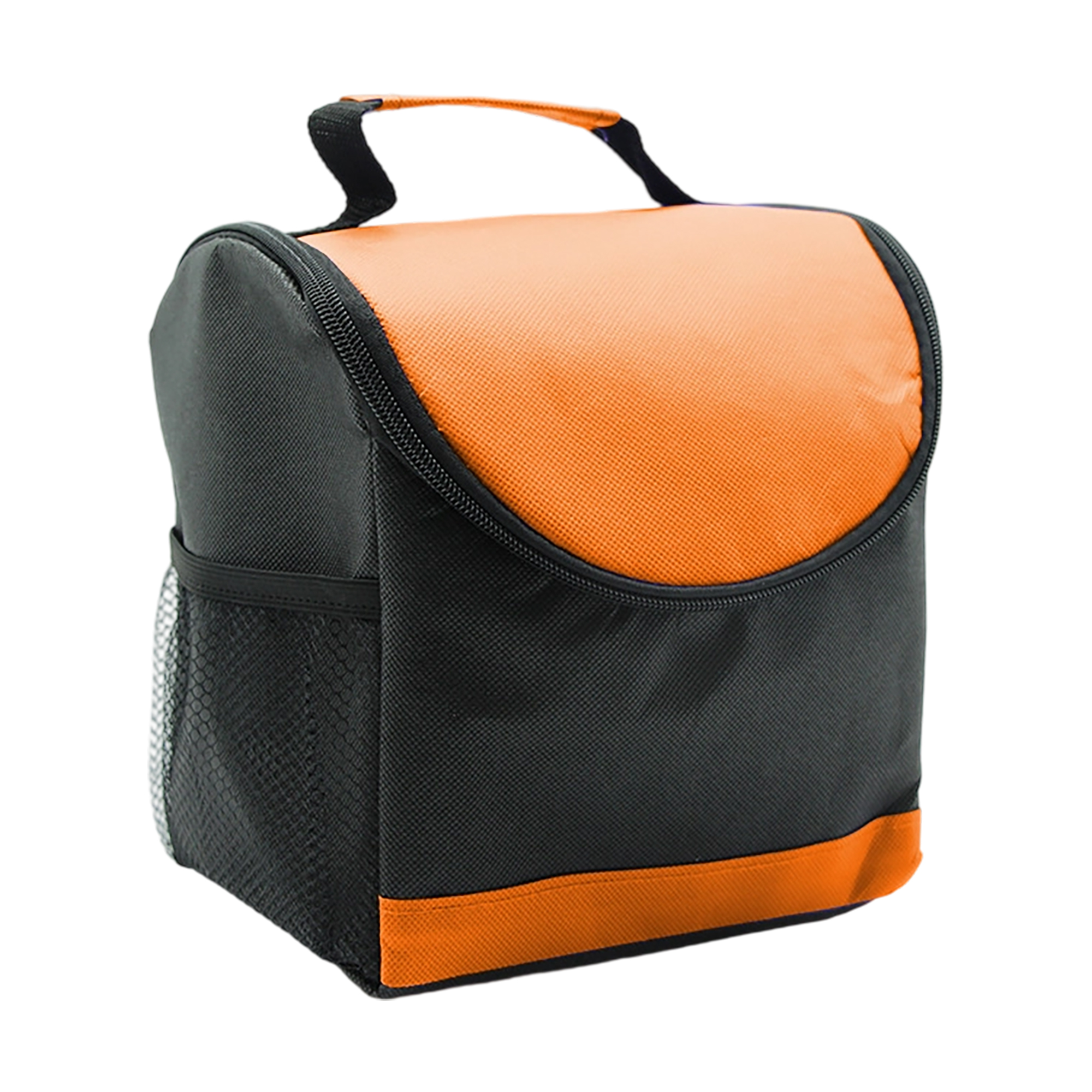 Non Woven Insulated Lunch Cooler Bag With Mesh Pocket 2