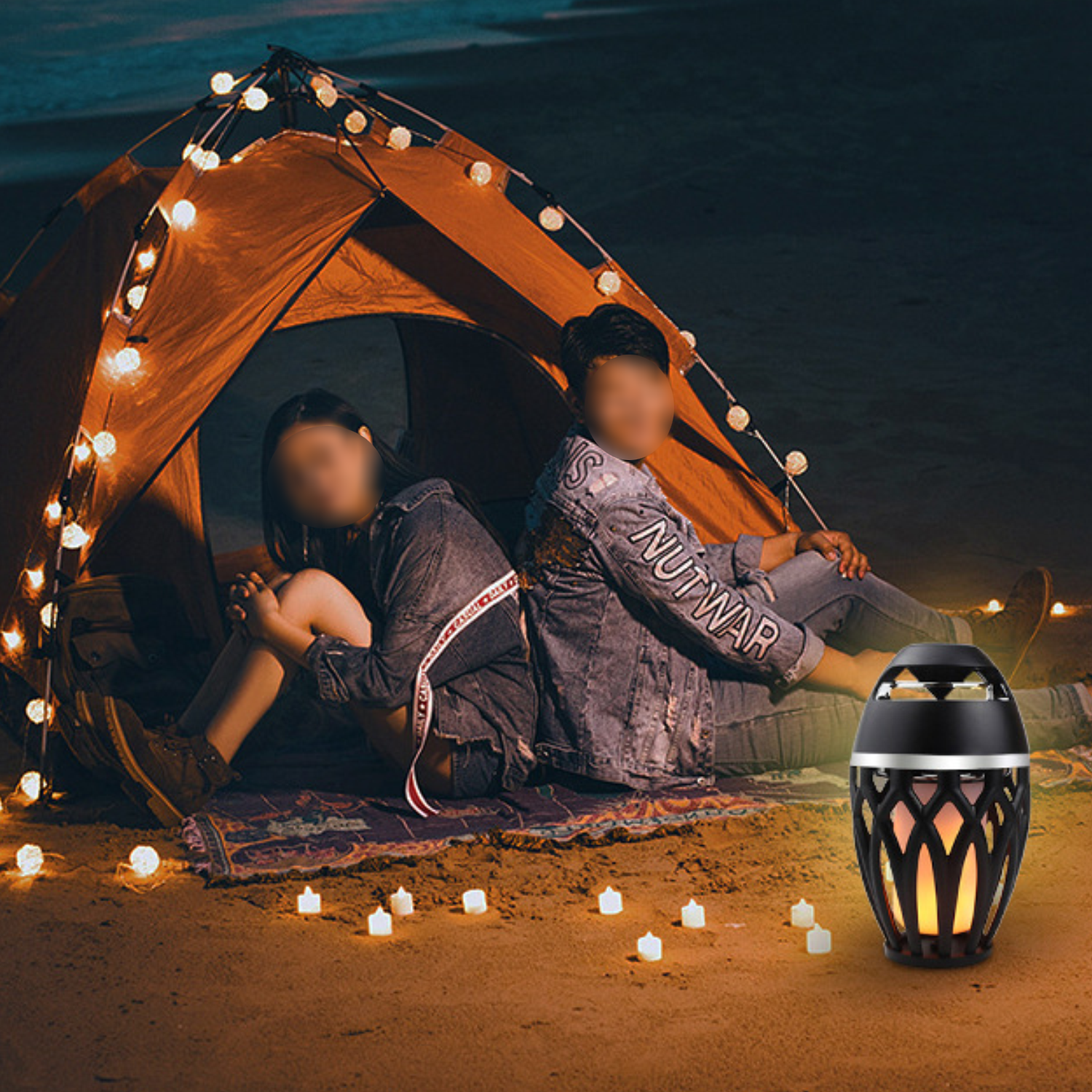 Portable Waterproof LED Flame Bluetooth Speaker 4