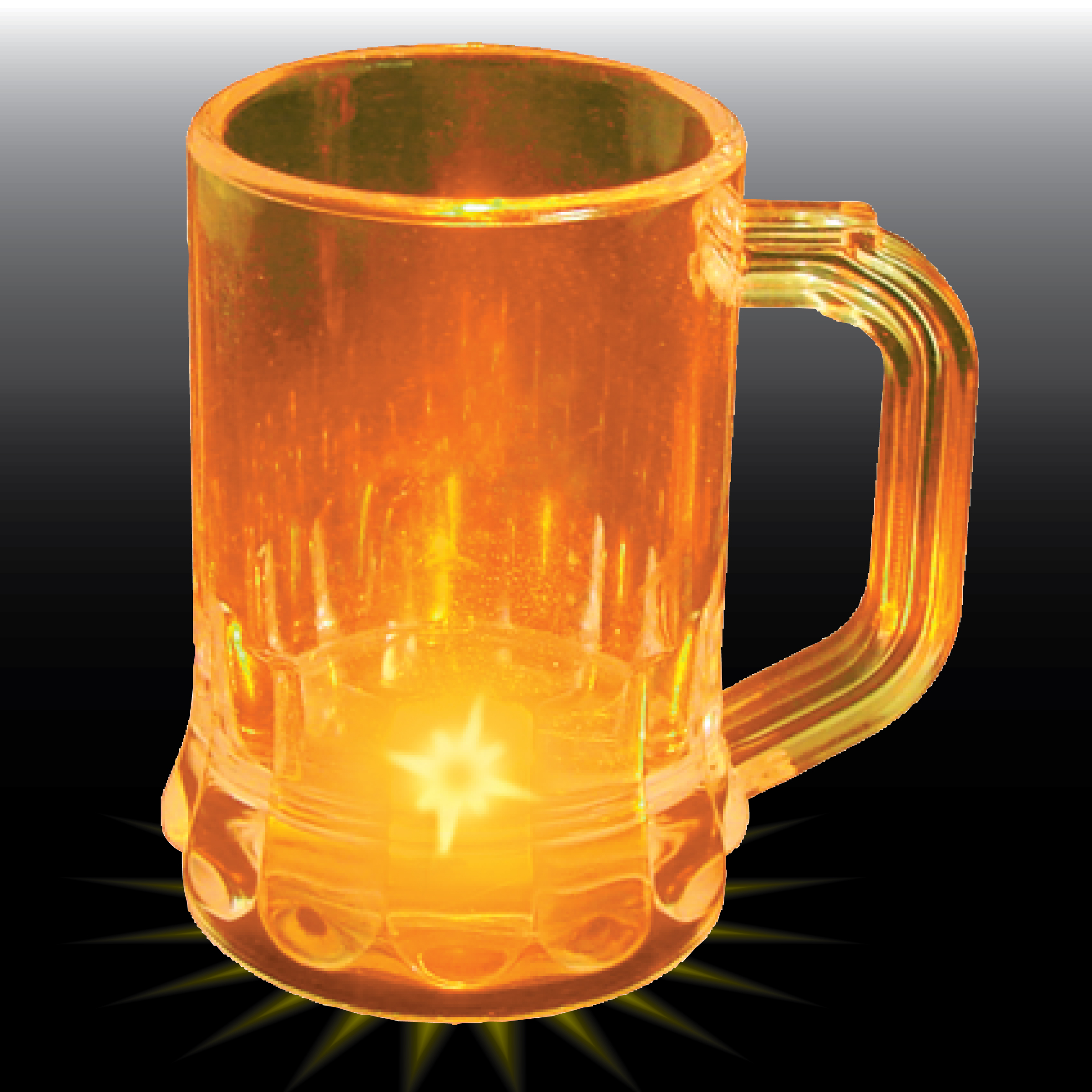 1.25oz Light Up Plastic Fluted Mini Mug with Handle 17