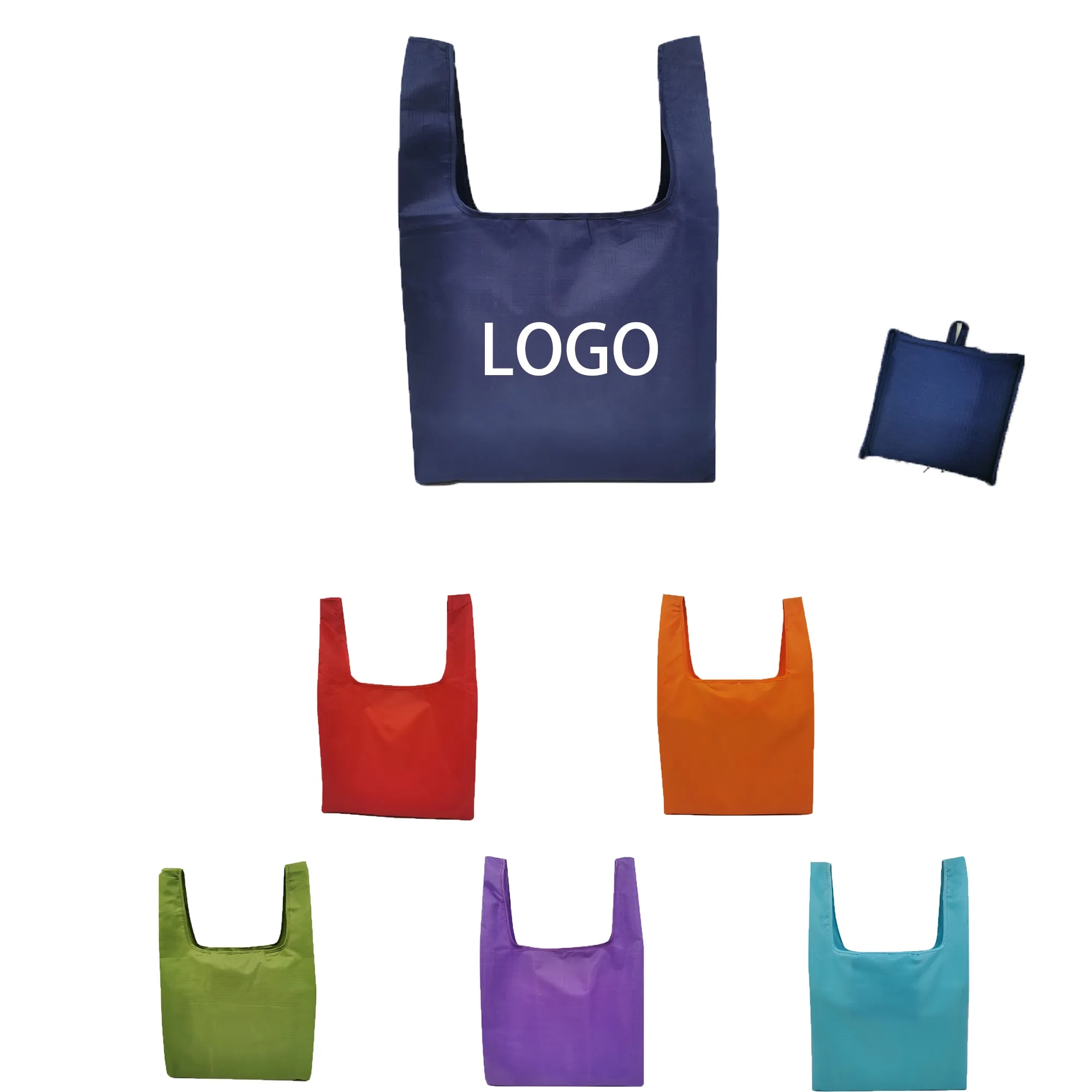 Polyester Collapsible Waterproof Shopping Bag, custom tote bag with logo imprint 6