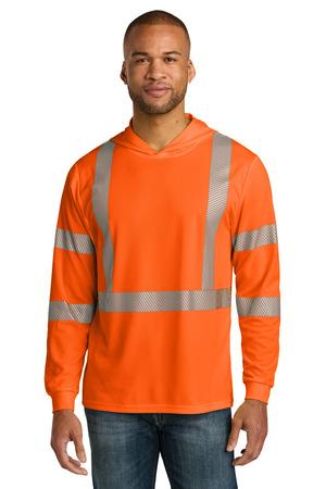 CornerStone ANSI 107 Class 3 Long Sleeve Segmented Tape Hooded Tee CS208 14