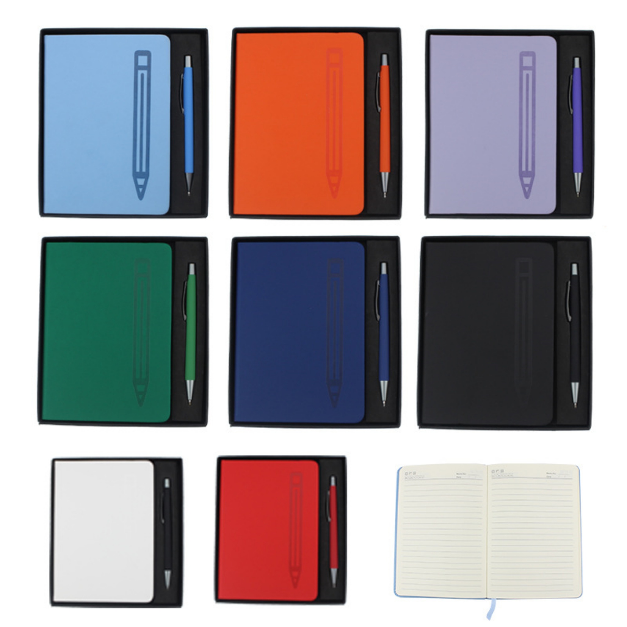Magnetic Journal & Metal Pen Set 6