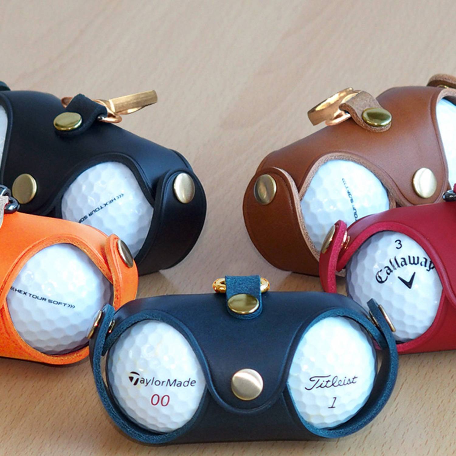 Leather Golf Ball Carrier Case 4
