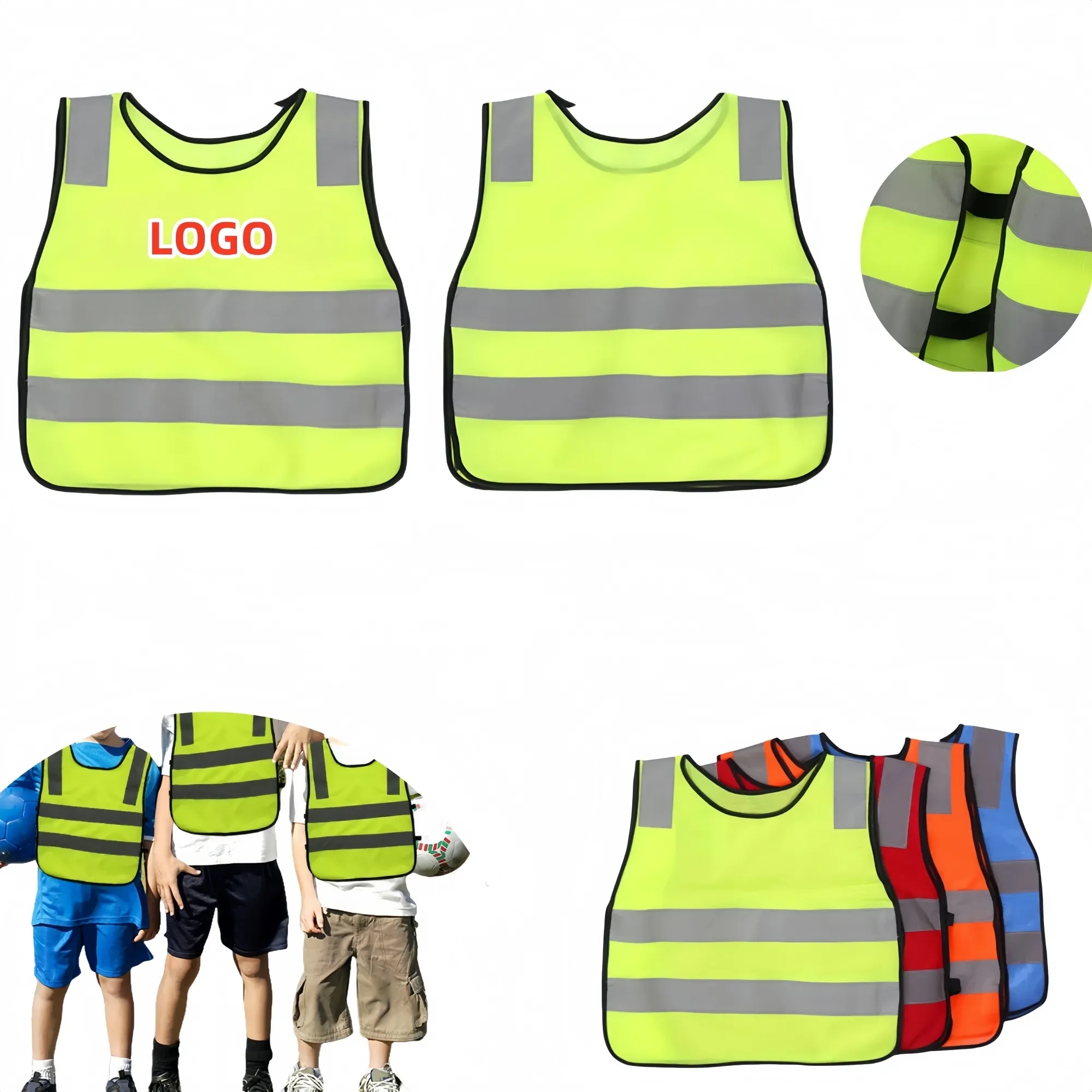 Full Color Kids Reflective Safety Vest 4