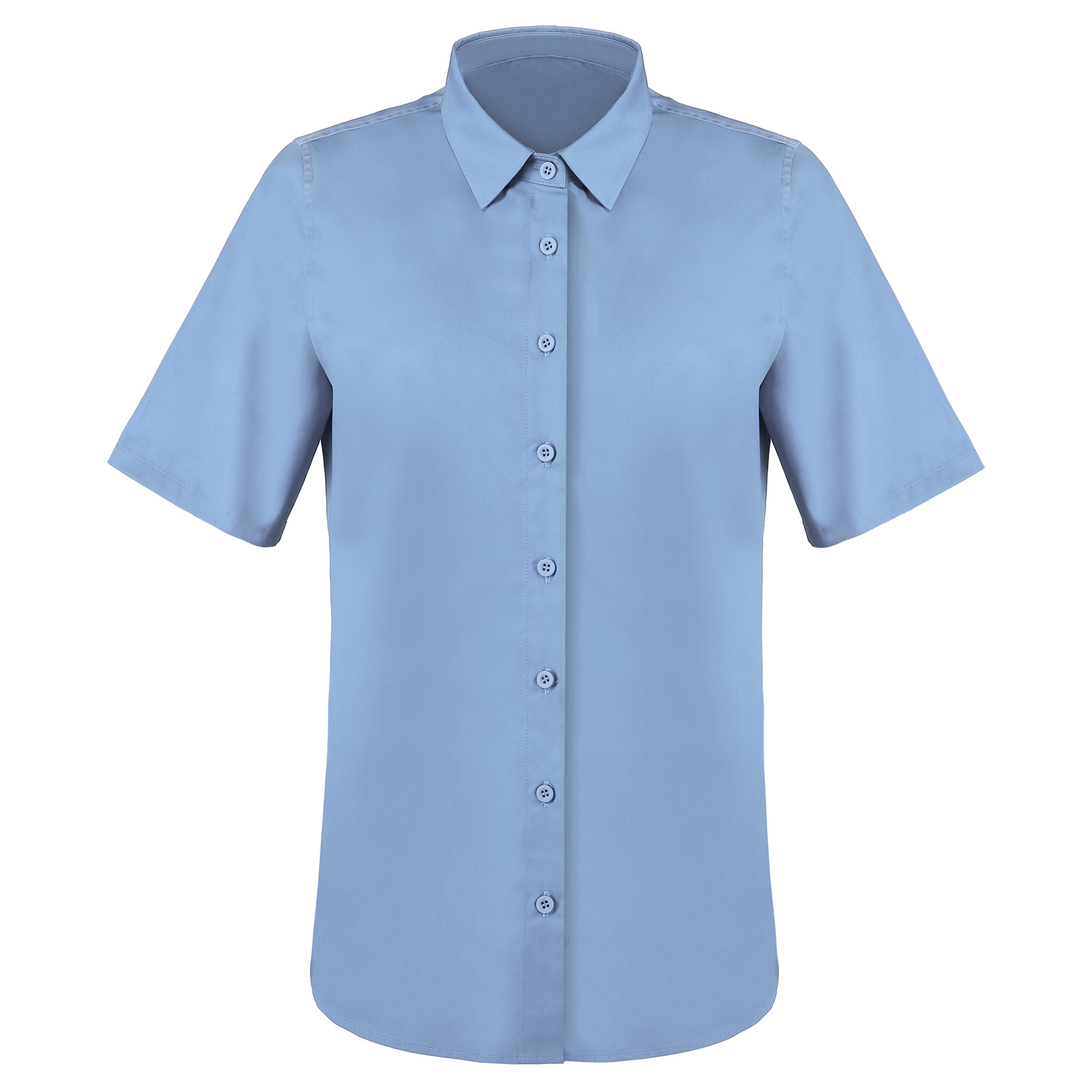 Women's Button Down Short Sleeve Twill Shirt 6