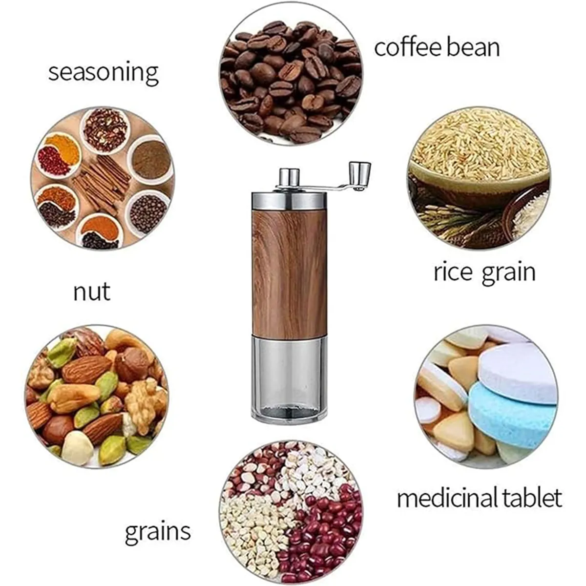 Manual Portable Adjustable Easy Clean Mill Coffee Grinders 6
