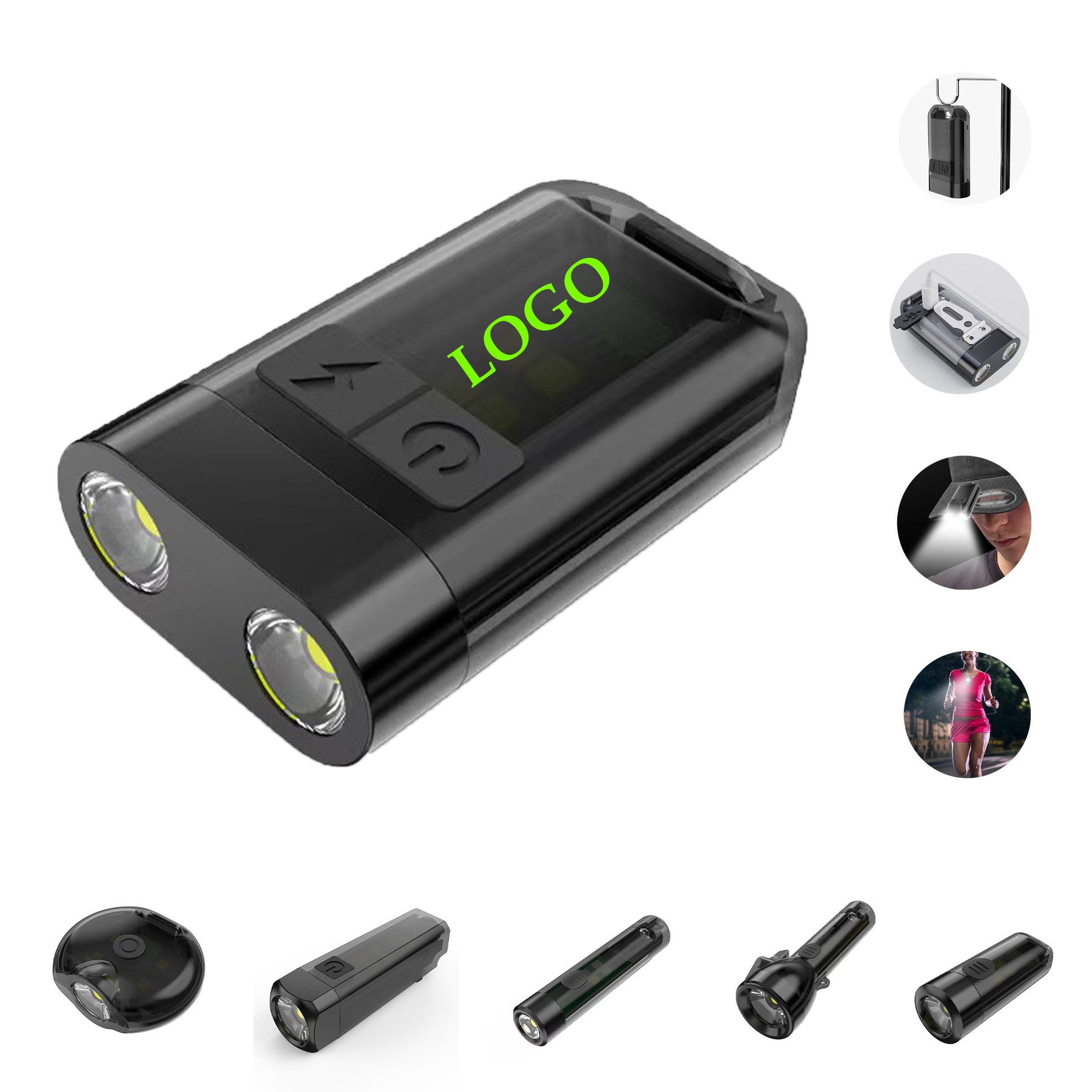 Mini USB Charging Flashlight Keychain