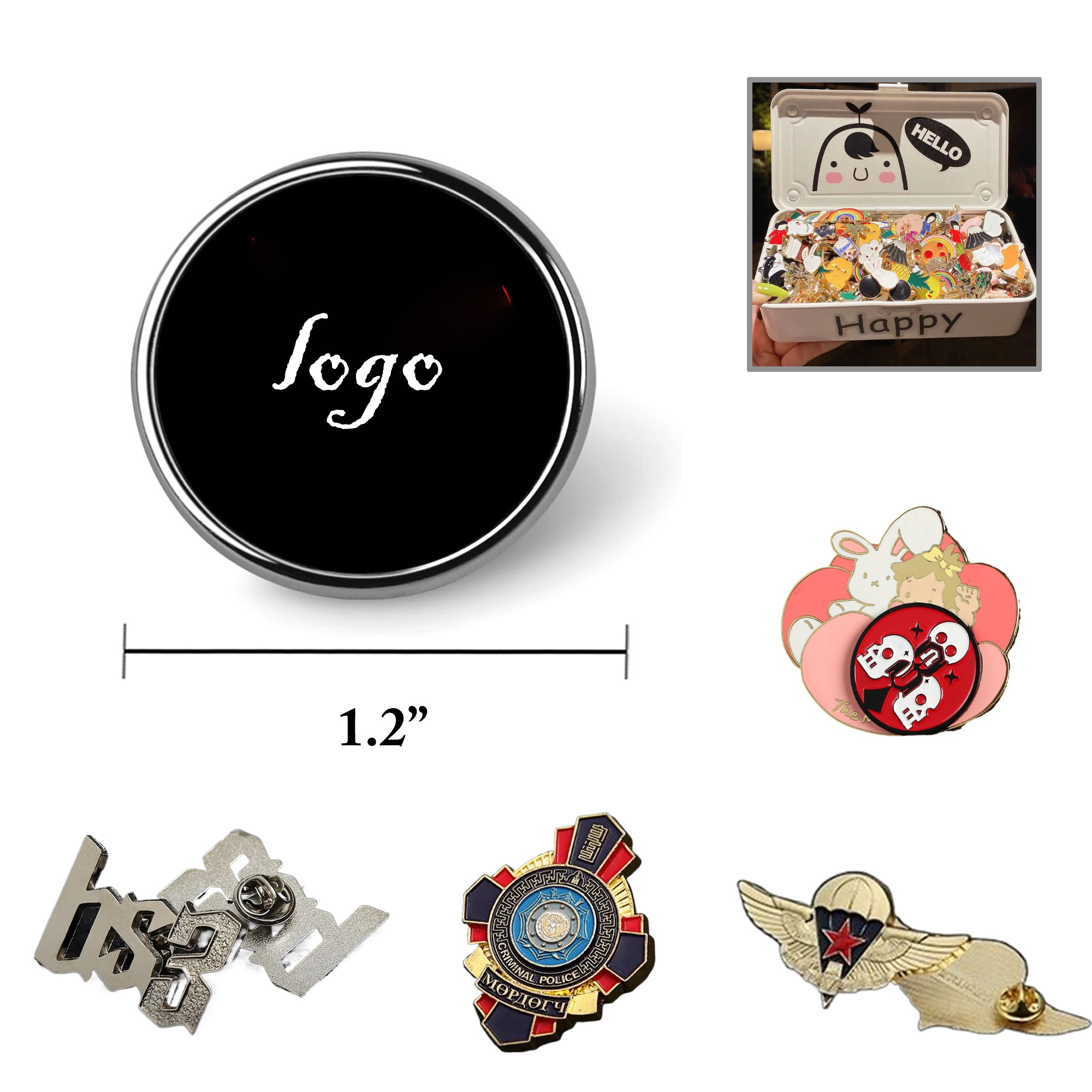 MOQ25 Custom Metal Badges Pins and Medals Crafted in USA 2