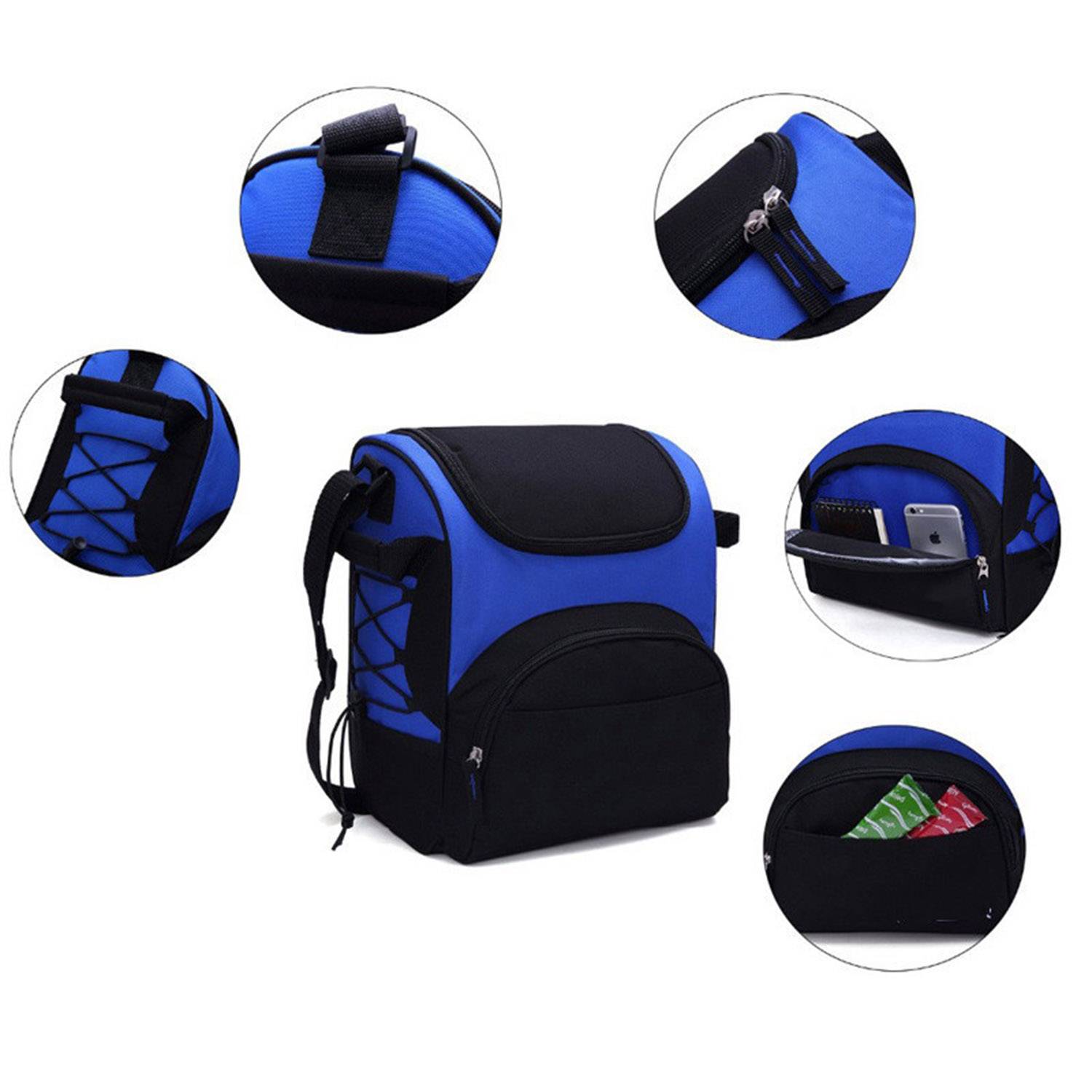 Multi Compartment Portable Thermal Cooler Insulated Bag 4