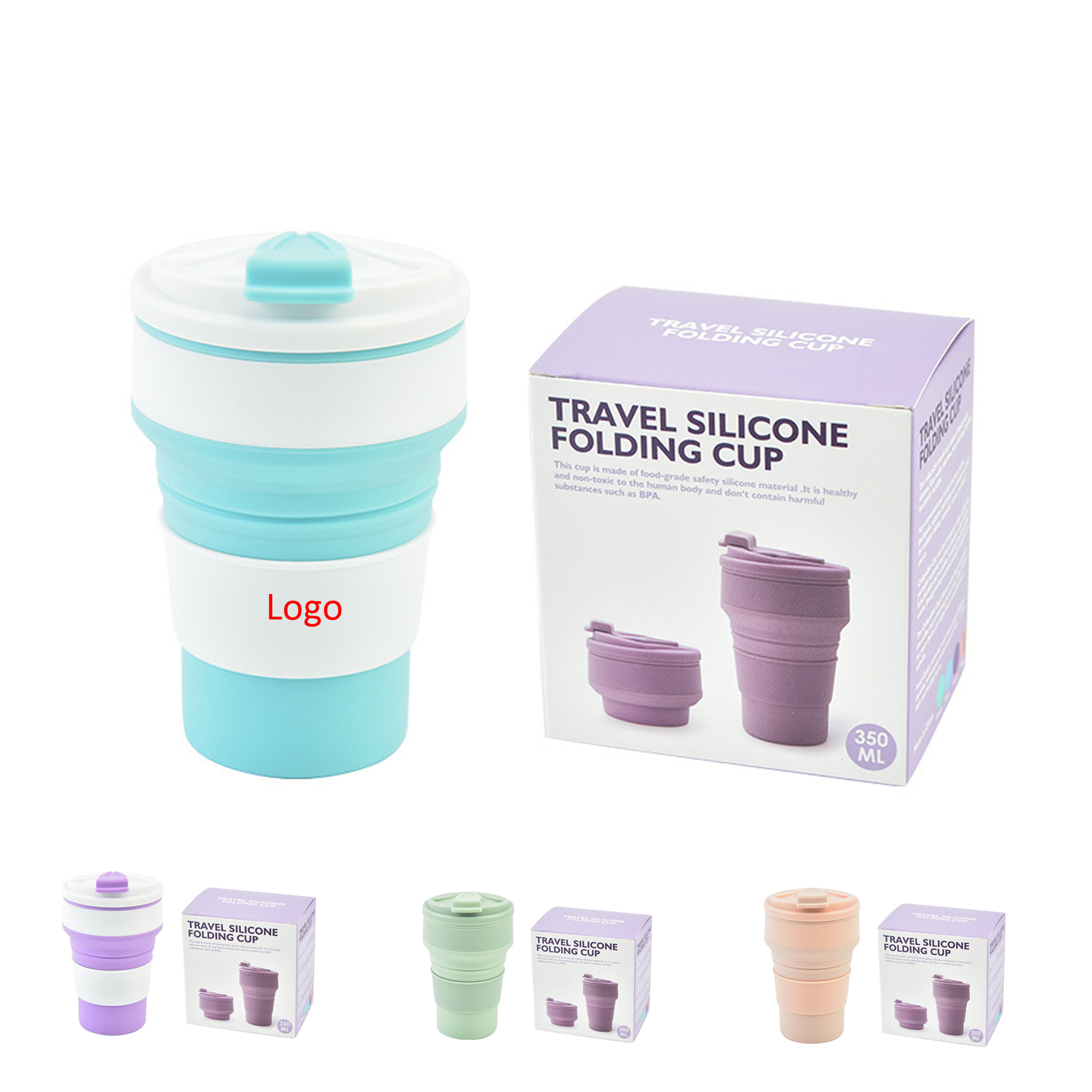 12oz Silicone Collapsible Travel Cup 3
