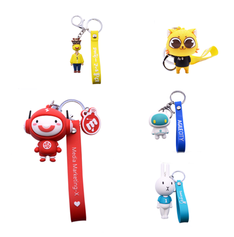 PVC Soft Plastic Cartoon Custom Key Chain