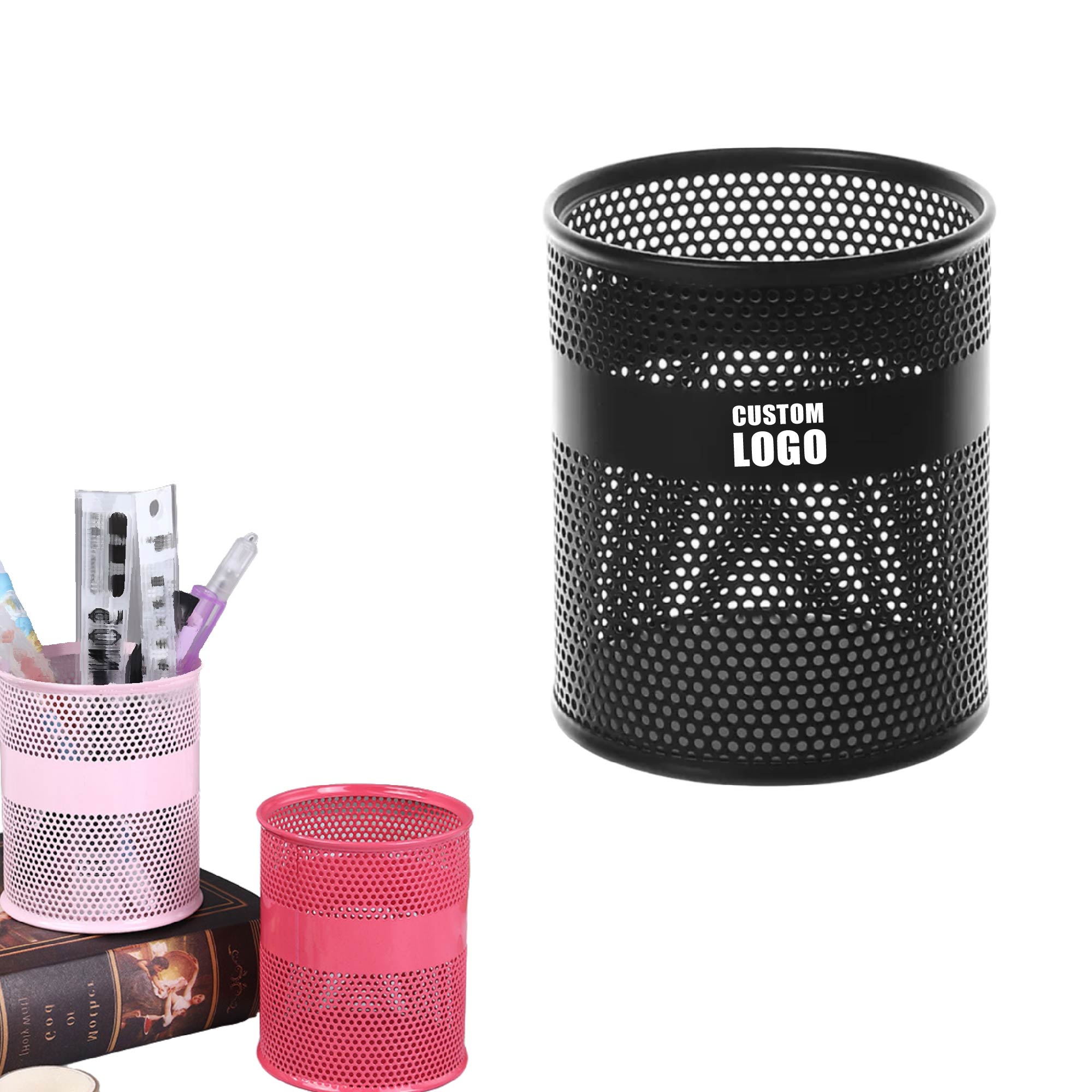 MOQ 10 pcs Hollow Metal Pen Holder 2