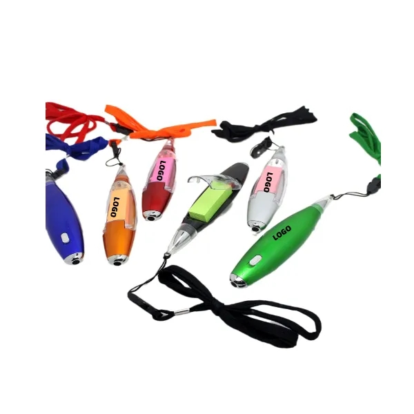 Lanyard Sticky Notes LED Light Pen 2