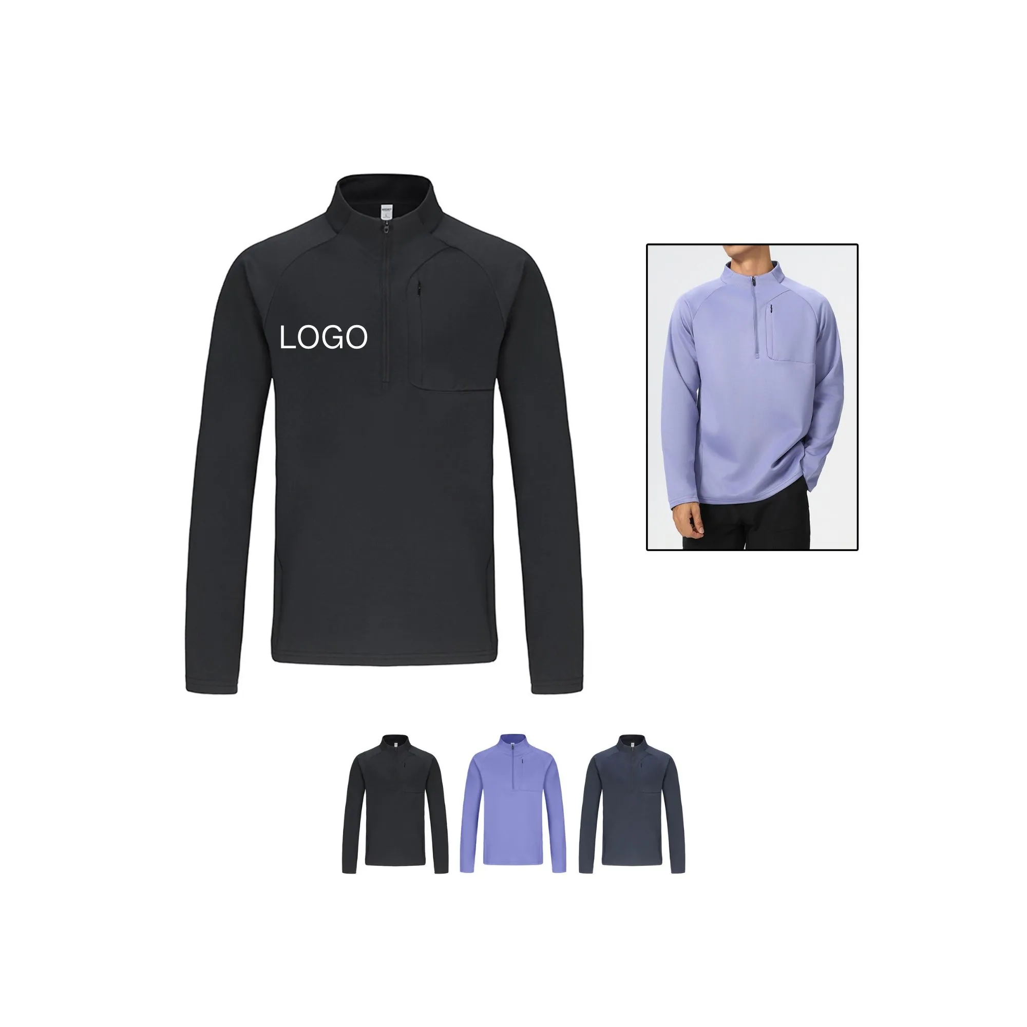 Autumn And Winter Stand Collar Long Sleeve Sports Top 7