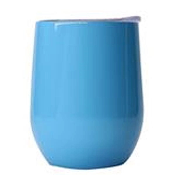 Insulated Egg Shaped Drinking Mug 12Oz 7