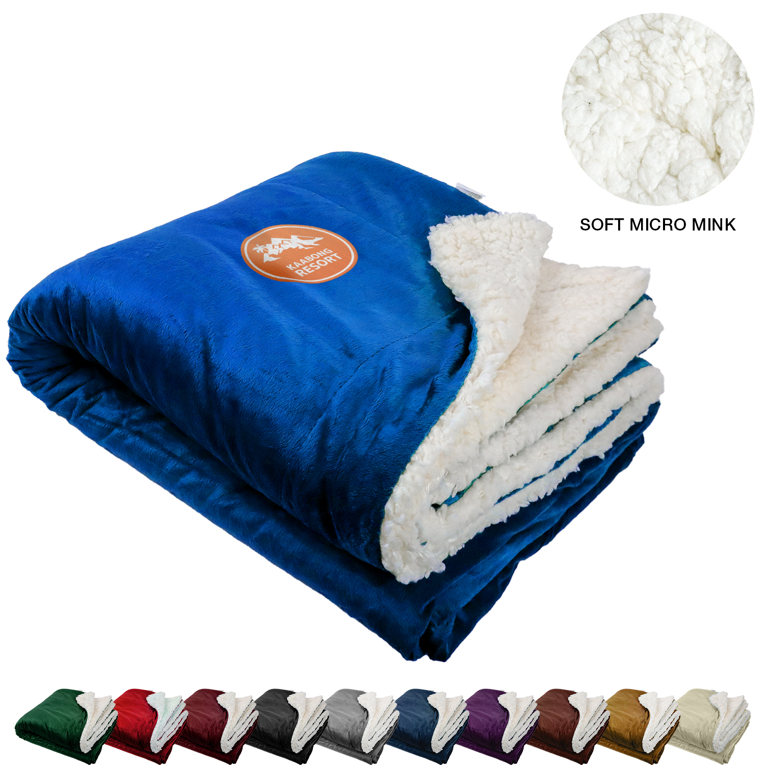 Dual Layer Soft Micro Mink Sherpa Blankets 50" X 60" 3